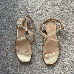 Banana Republic Gold Braided Sandals